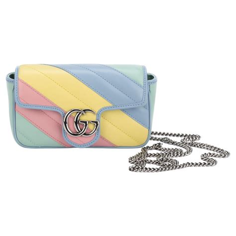 gucci pastel rainbow bag|Gucci marmont cross body bag.